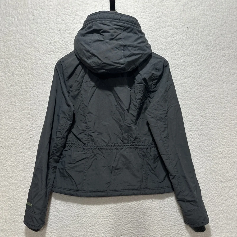Abercrombie & Fitch AF Women's M Winter Coat Parka Gray Hooded‎ Full Zip